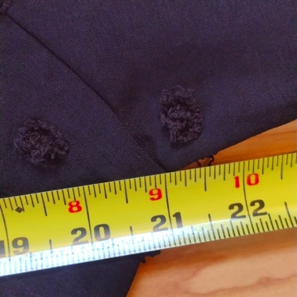 Black Long Sleeve V Neck Swiss Dot Smocked Maxi Dress Size XL - Picture 10 of 12